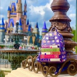 Loungefly Disney Princess Books AOP Mini Backpack